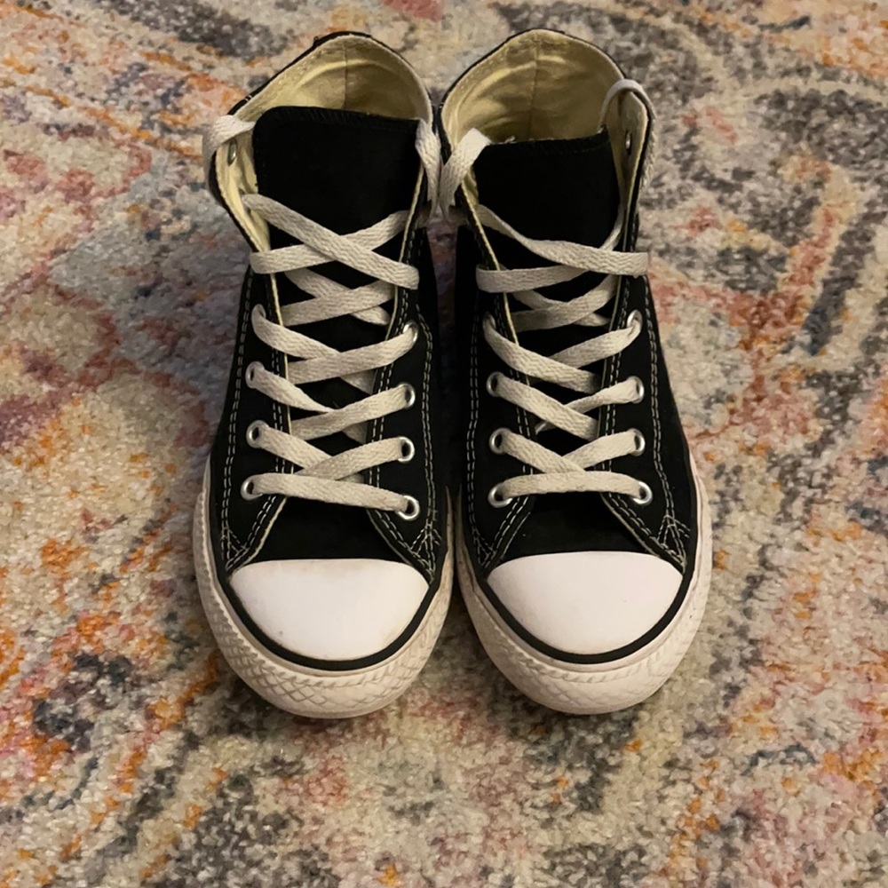 Black kids high top converse
